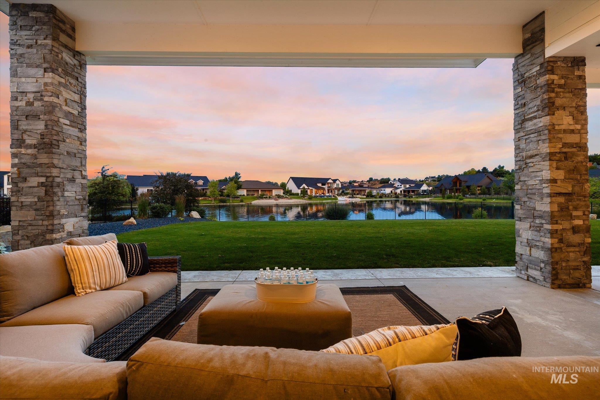 2248 South Trout Stone Way Eagle, ID 83616 - Photo 35 of 50 View of patio with an outdoor hangout area, a water view, and a residential view
