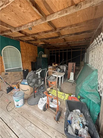 a view of a chairs and tables in patio