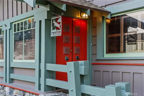 a front view of a building