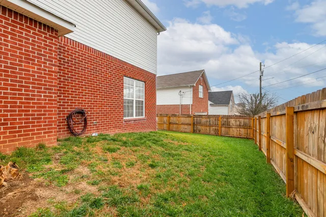 a backyard of a house