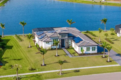 a house with swimming pool