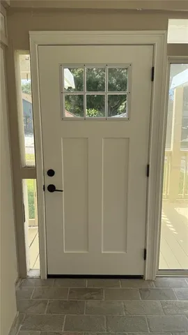 a view of front door