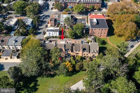 an aerial view of multiple house