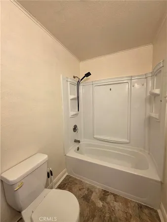 a bathroom with a toilet and a bathtub