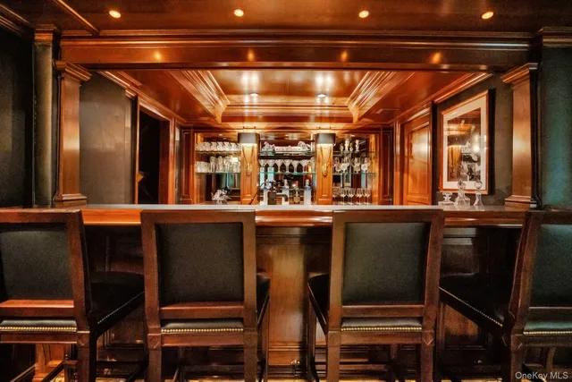 a view of a backyard with sitting area