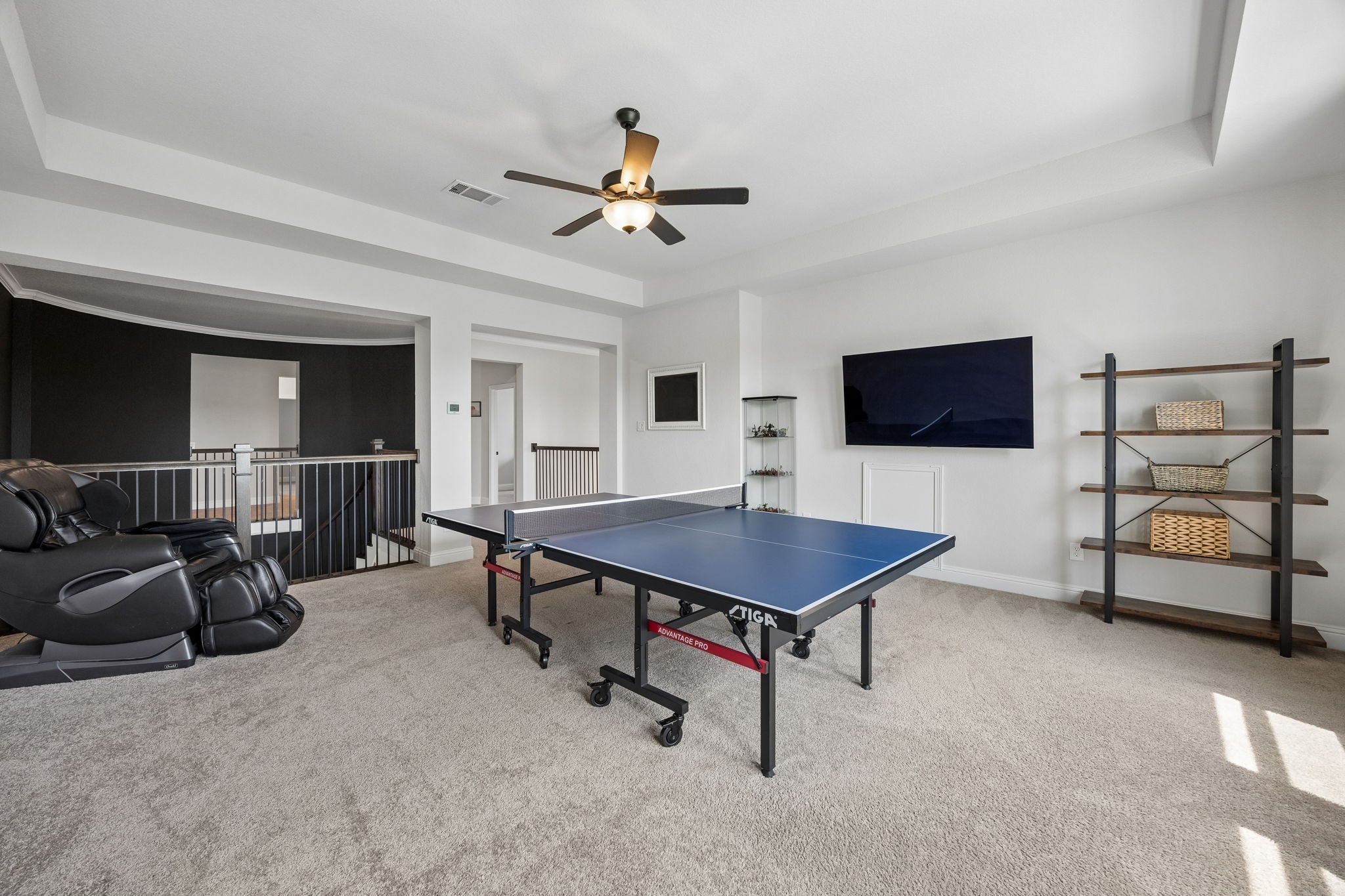 10102 South Goshawk Trail Conroe, TX 77385 - Photo 31 of 46 a room with furniture pool table and flat screen tv