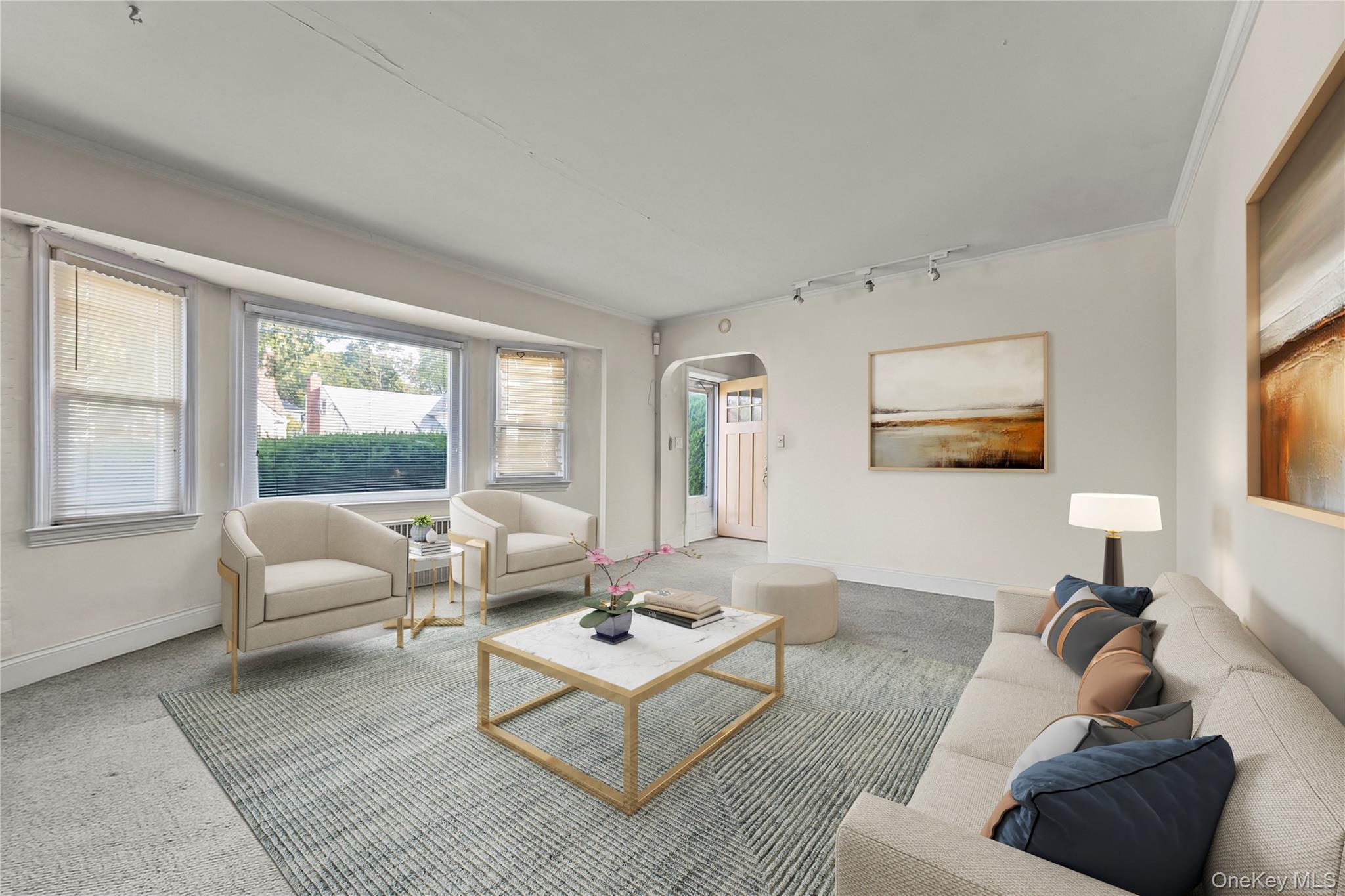 208 Dogwood Road Valley Stream, NY 11580 - Photo 3 of 38 a living room with furniture and a large window