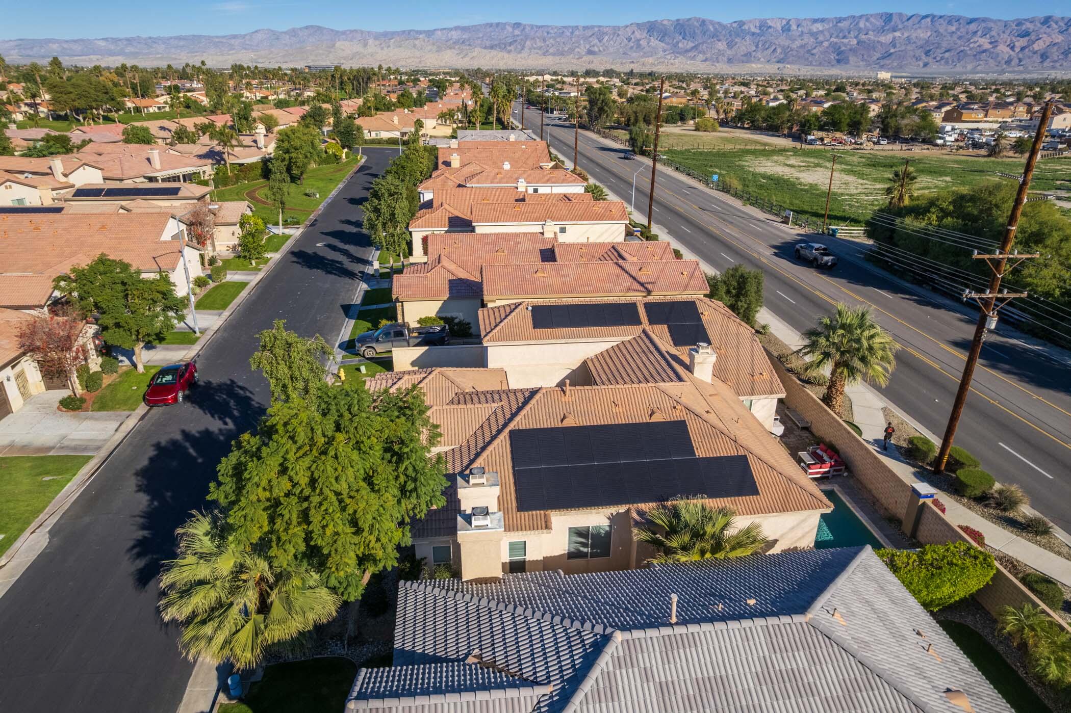 49534 Lewis Road Indio, CA 92201 - Photo 40 of 44 an aerial view of residential houses with outdoor space