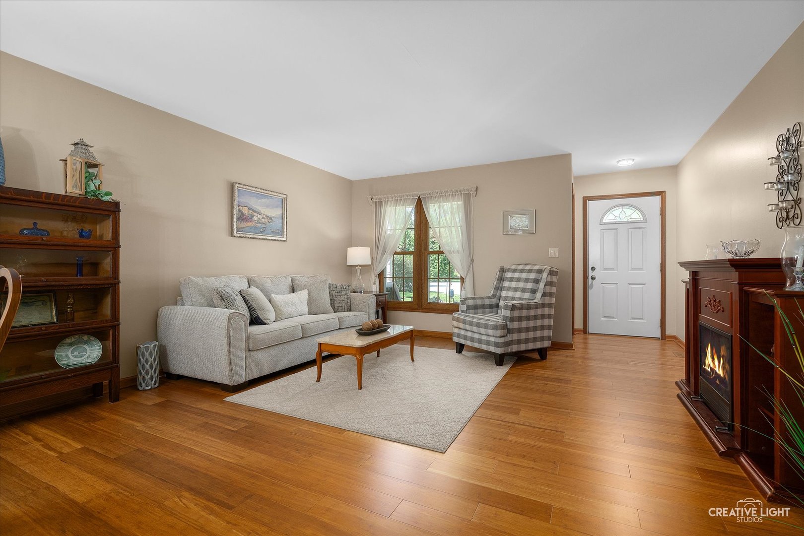 S085 Pleasant Hill Road Wheaton, IL 60187 - Photo 5 of 27 a living room with furniture and a fireplace