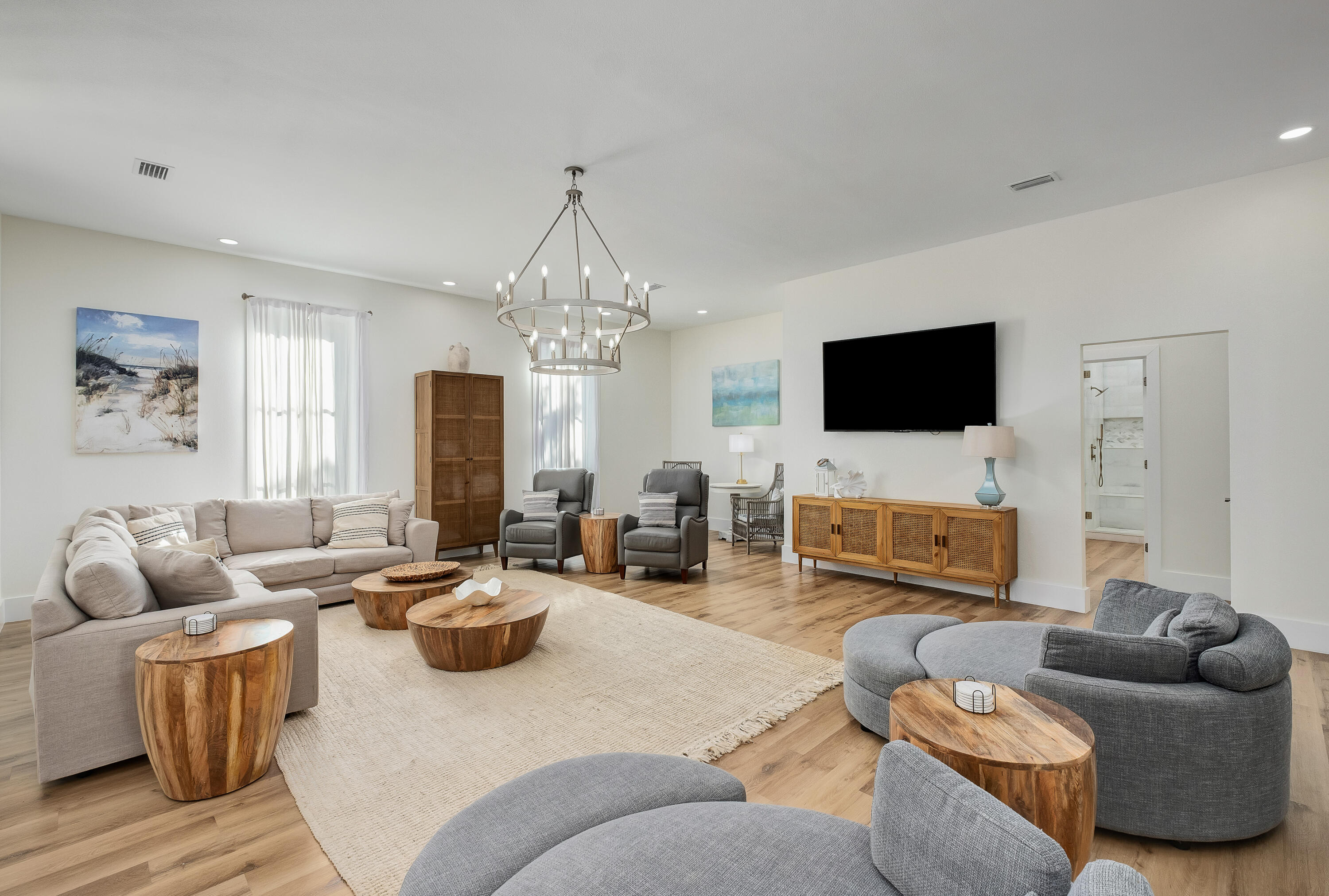 251 Dogwood Street Santa Rosa Beach, FL 32459 - Photo 4 of 51 a living room with furniture and a flat screen tv
