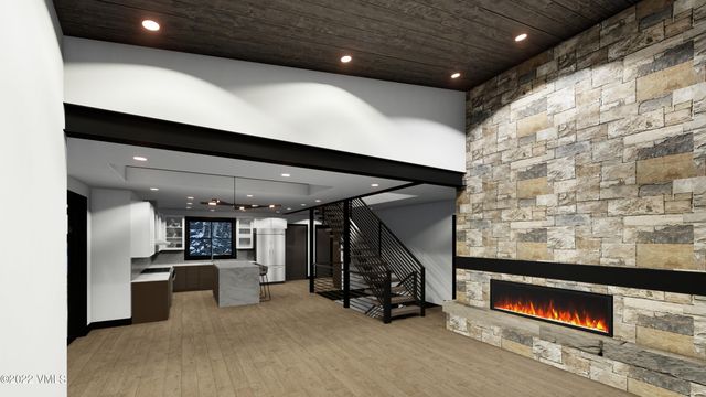 a view of a hallway with entryway