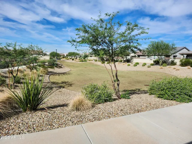 a view of a yard with an outdoor space