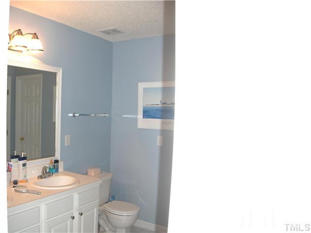 4501 Nightfall Court Durham, NC 27713 - Photo 7 of 11 a bathroom with a sink a toilet and a mirror