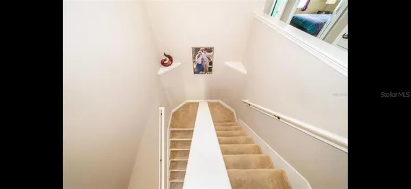 a view of balcony with furniture