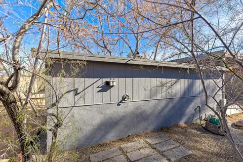 a view of a wooden fence