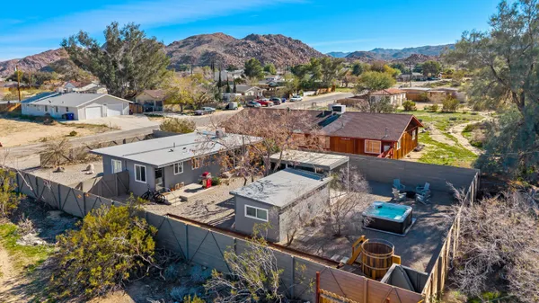 an aerial view of multiple house