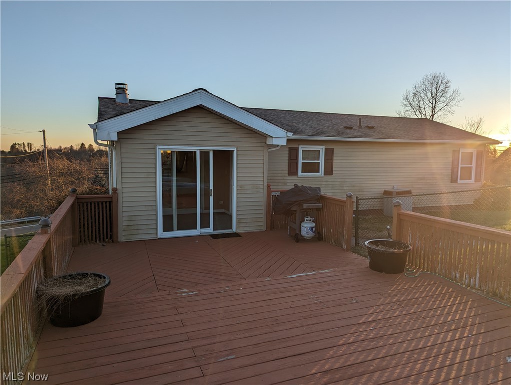 53154 Key Bellaire Road Bellaire, OH 43906 - Photo 22 of 43 View of deck at dusk