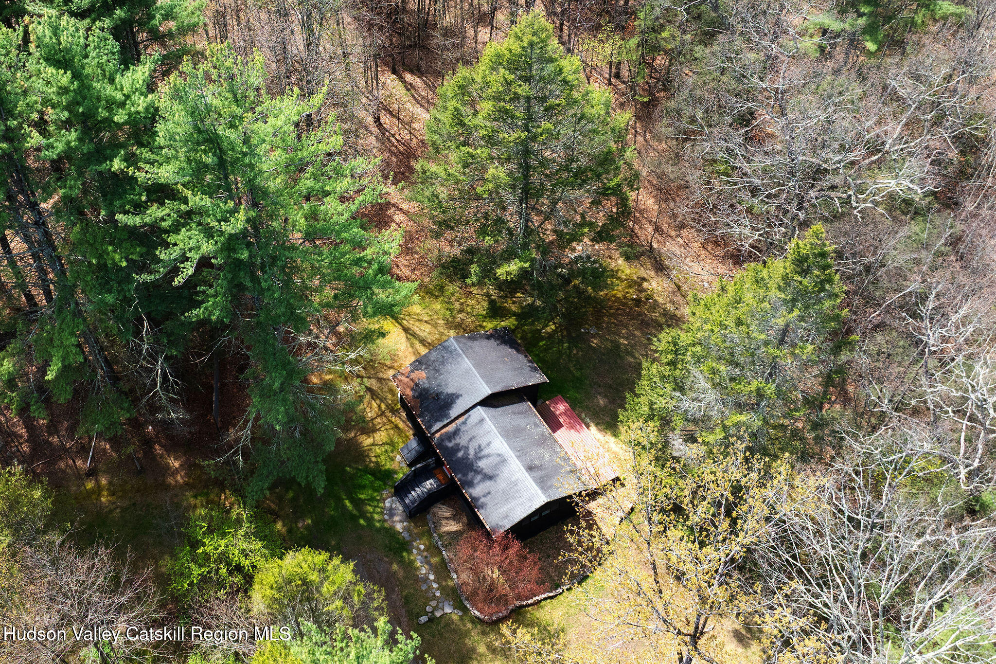 25 Upper Cherrytown Road Kerhonkson, NY 12446 - Photo 23 of 29 an aerial view of a house with yard and outdoor seating