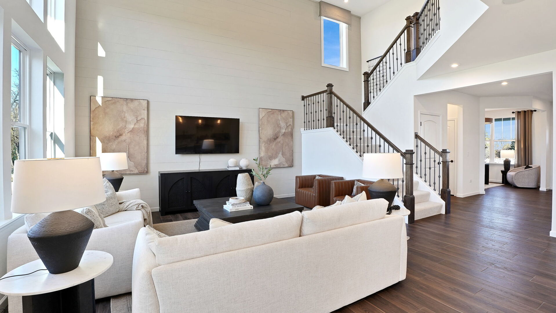 6284 Lee Court Lisle, IL 60532 - Photo 10 of 22 a living room with furniture and a flat screen tv