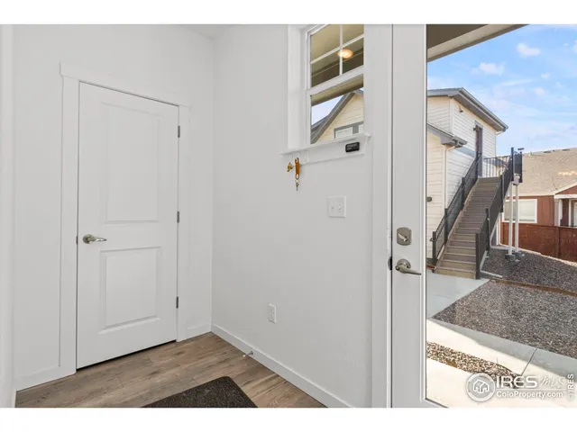a view of an entryway with staircase