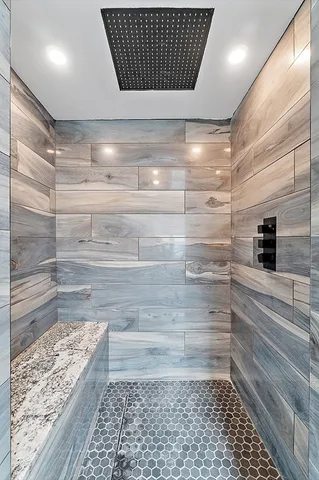 a refrigerator in a kitchen