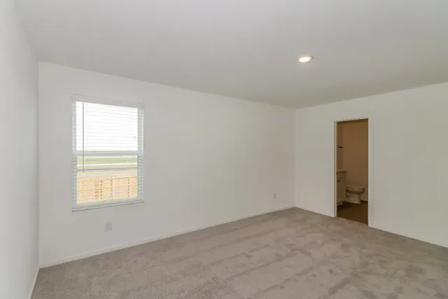 an empty room with a window