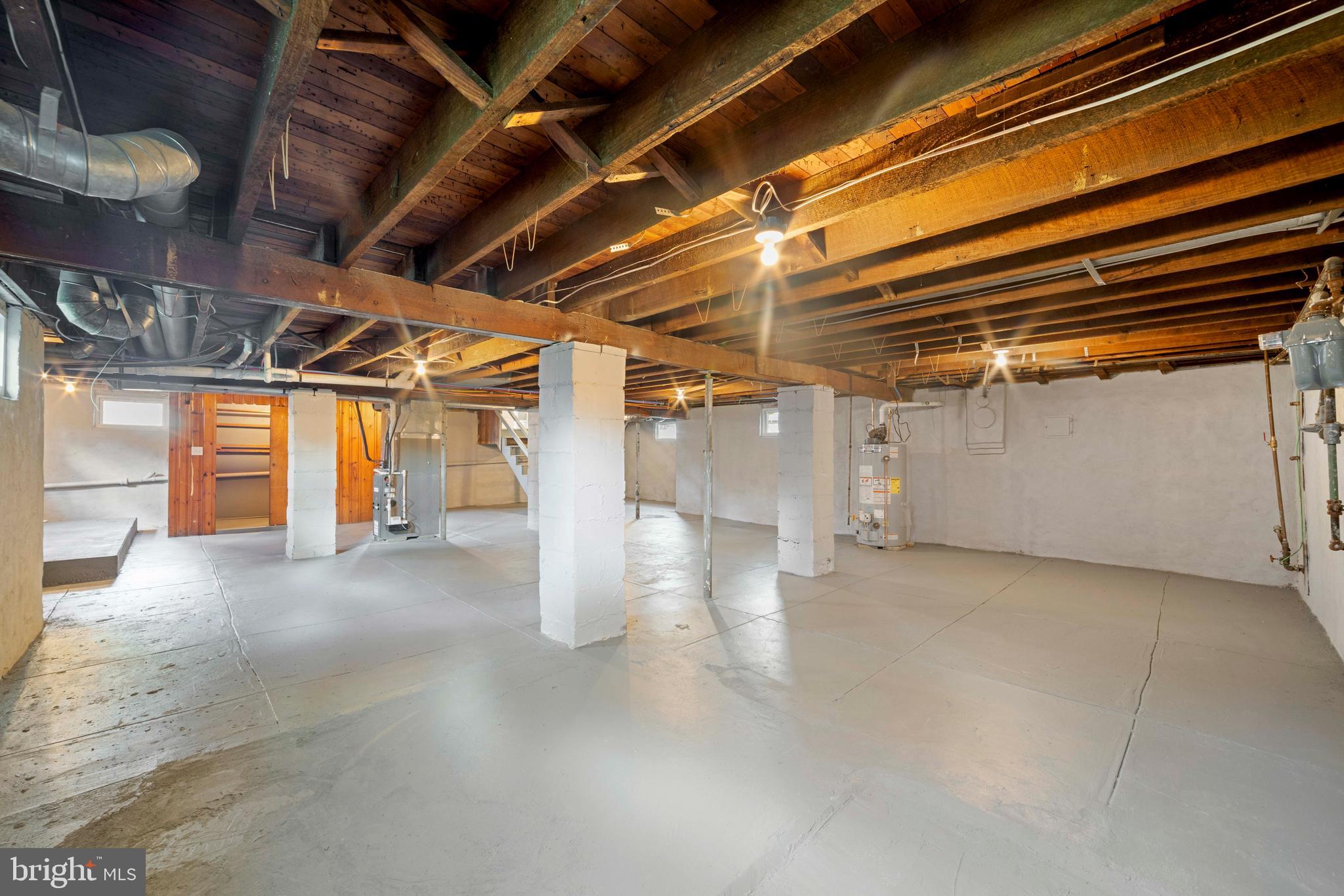 430 Manor Road Beverly, NJ 08010 - Photo 36 of 39 Large Unfinished Basement