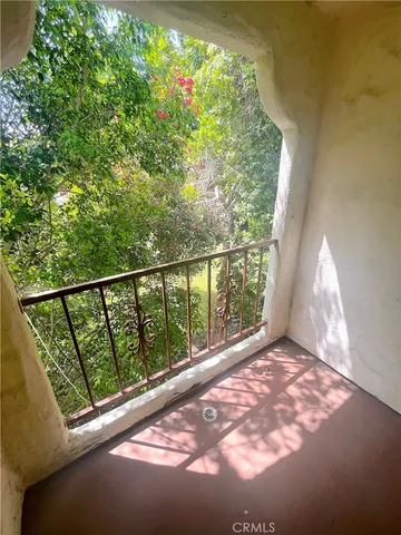 a view of a garden from a window