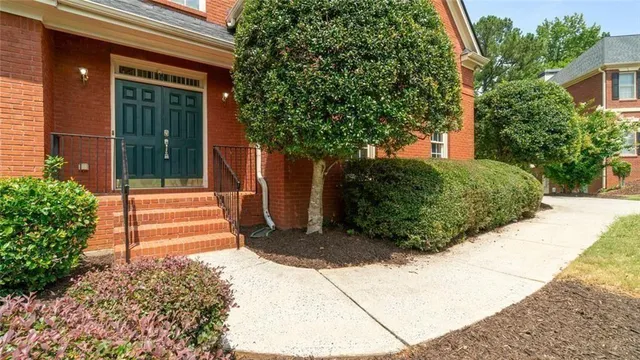 a front view of a house