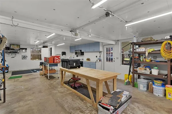 a room with storage and utility room