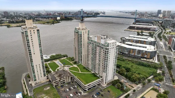 an aerial view of a city