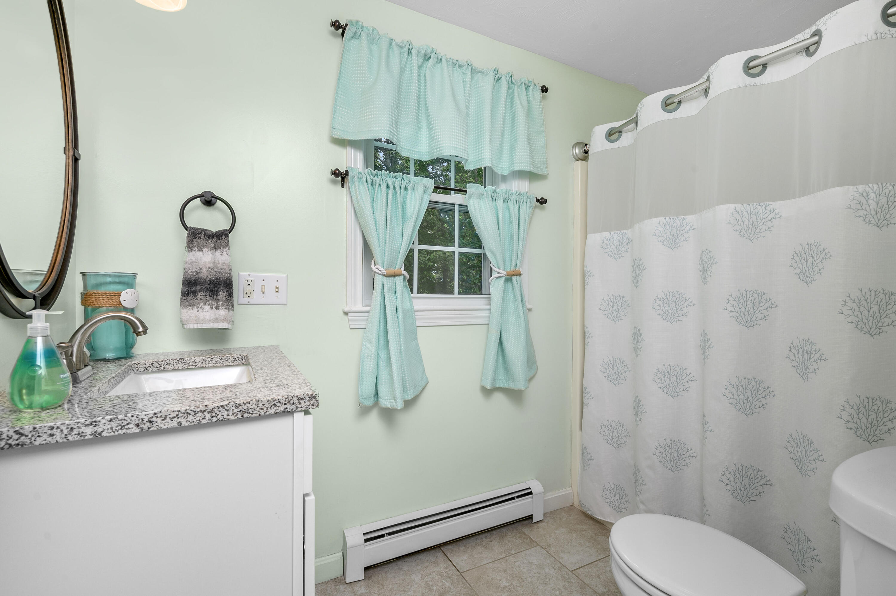 4 Santuit Lane Mashpee, MA 02649 - Photo 15 of 36 a bathroom with a granite countertop sink toilet and shower