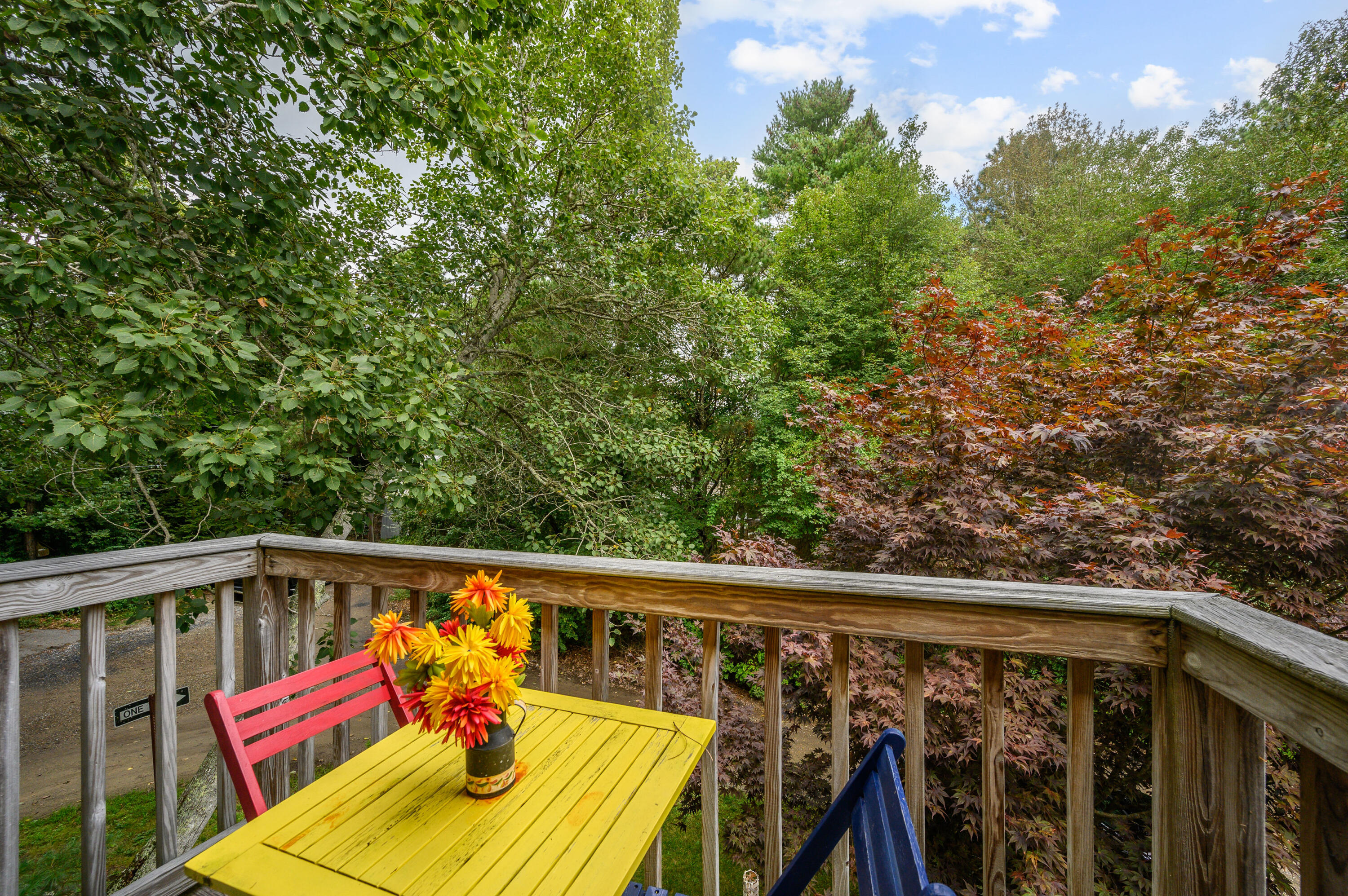 4 Santuit Lane Mashpee, MA 02649 - Photo 21 of 36 a view of deck with furniture and trees