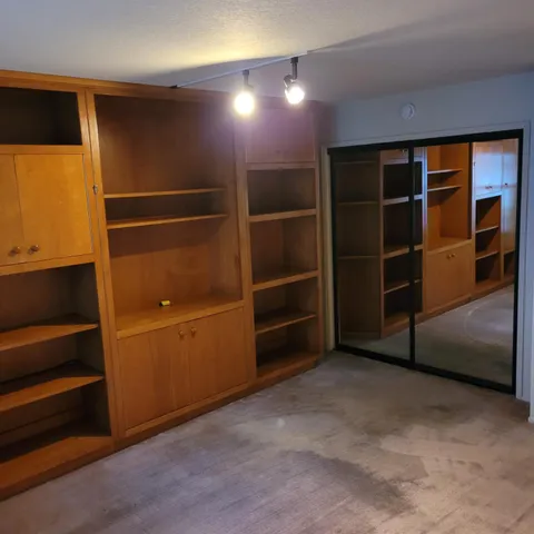 an empty room with a window