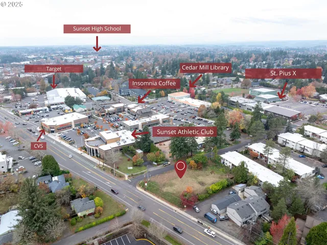 an aerial view of a city