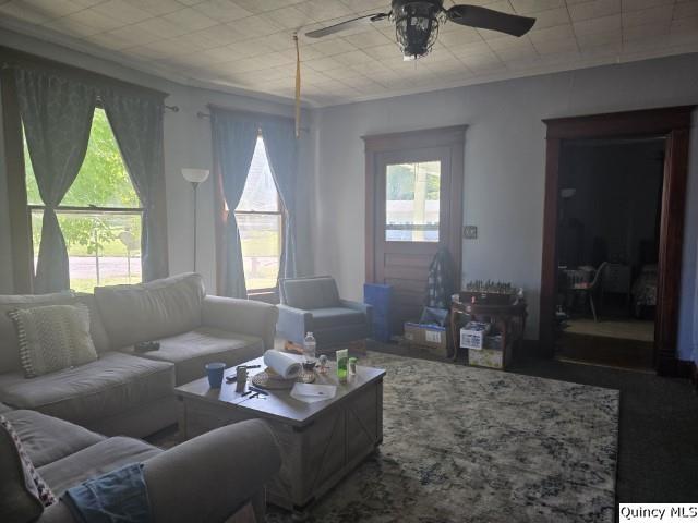 445 Wilcox Street Warsaw, IL 62379 - Photo 19 of 29 a living room with furniture and a large window