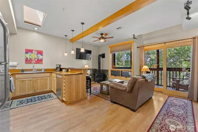 a view of outdoor space and deck