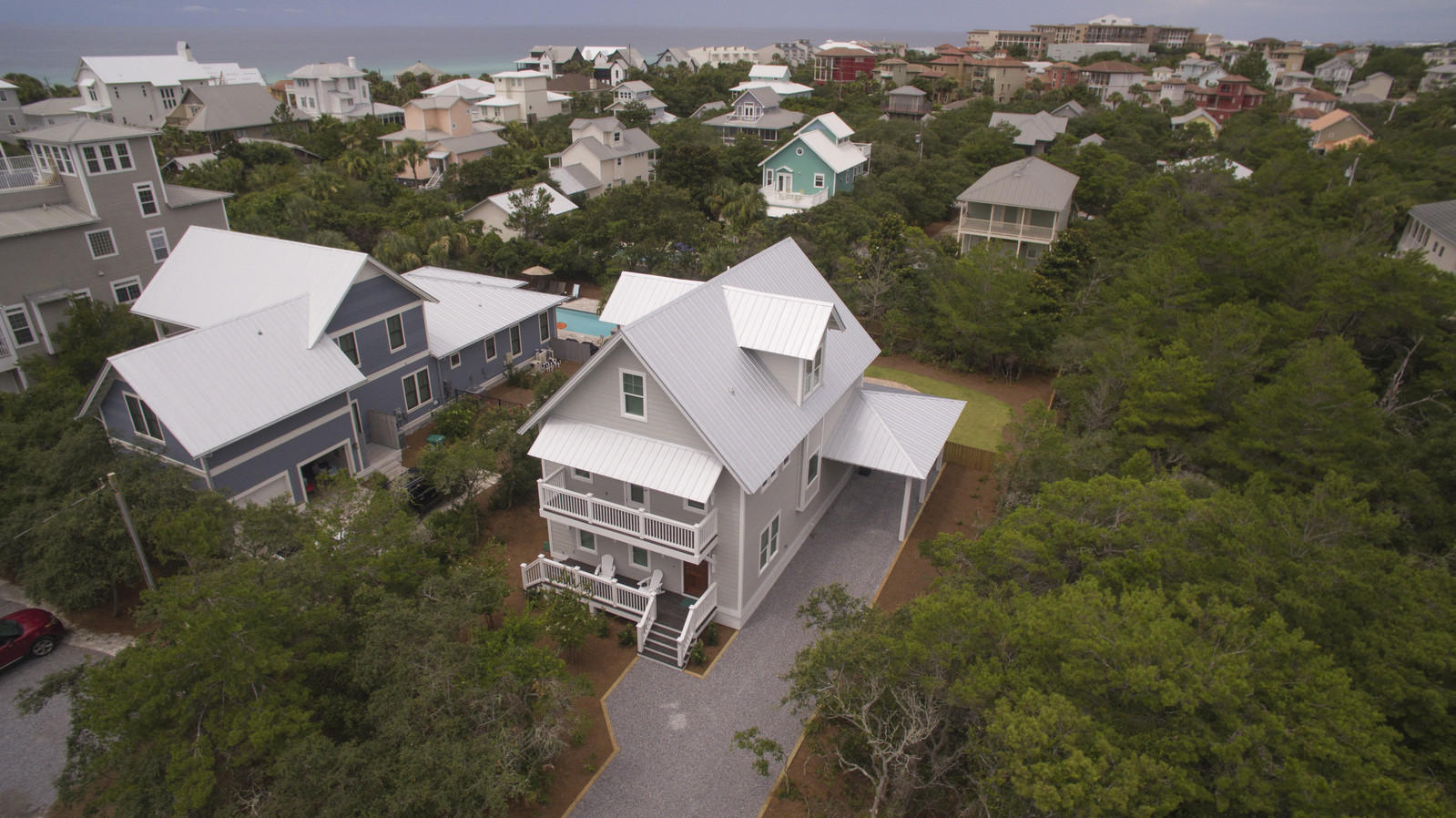 72 Gulf Point Road Santa Rosa Beach, FL 32459 - Photo 42 of 47 an aerial view of a house with a yard