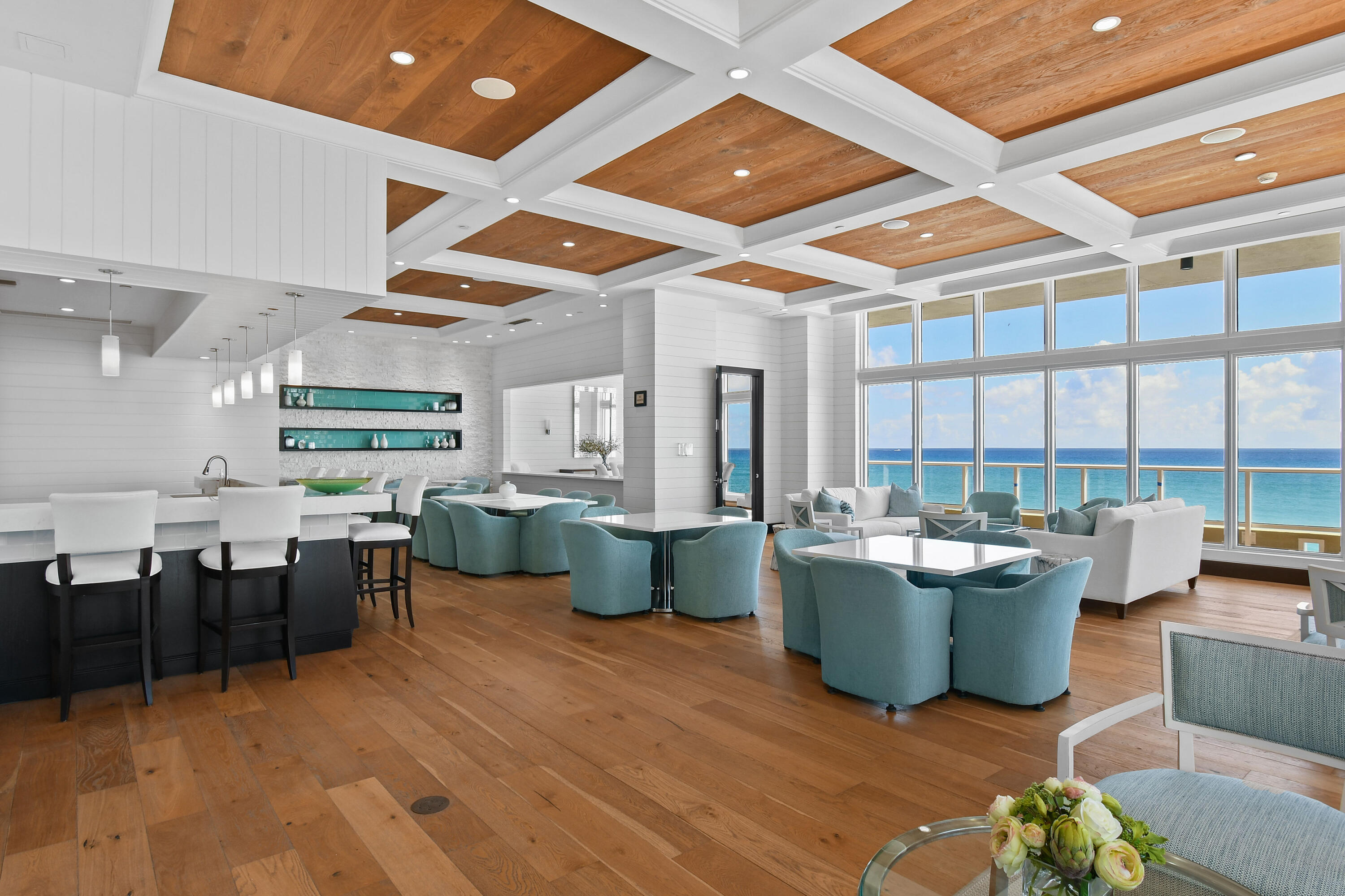 5050 North Ocean Drive, Unit 703 Singer Island, FL 33404 - Photo 43 of 52 a living room with furniture and a large window