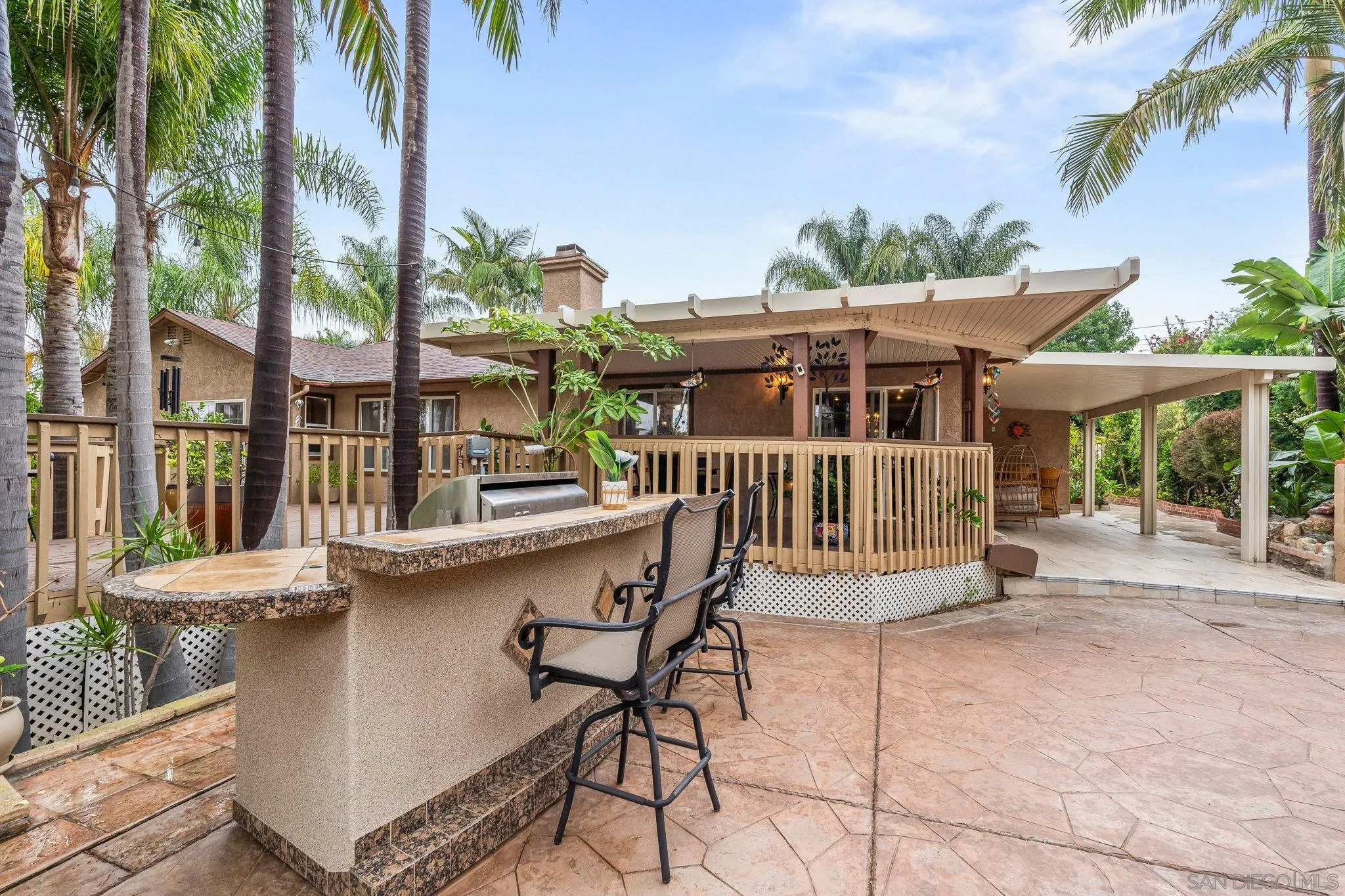 1451 Vía Lima Fallbrook, CA 92028 - Photo 8 of 41 a balcony with furniture and a potted plant