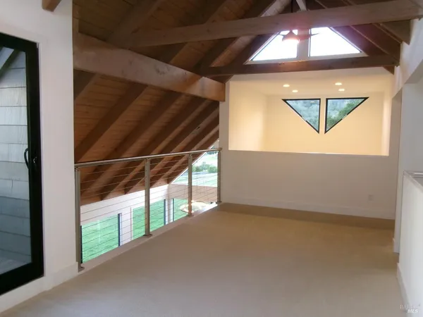 an empty room with a window