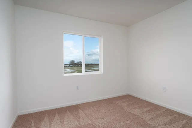 an empty room with a window