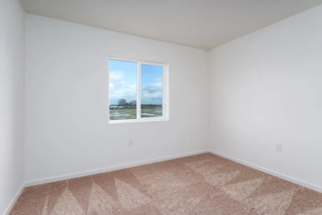 an empty room with a window
