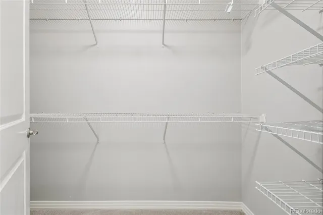 a view of small space with racks on the wall