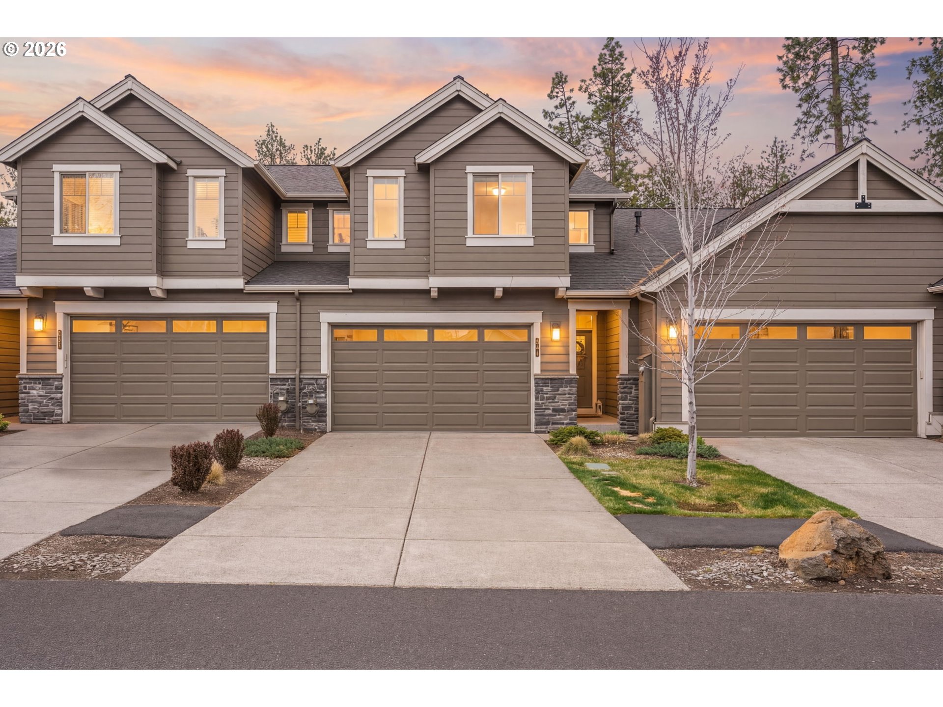 60439 Hedgewood Lane Bend, OR 97702 - Photo 1 of 44 a front view of a house with garage