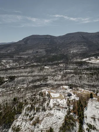 a view of city and mountain