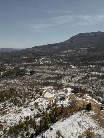 a view of city and mountain