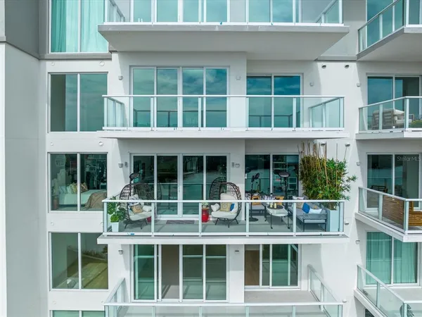a living room with a couch and a table