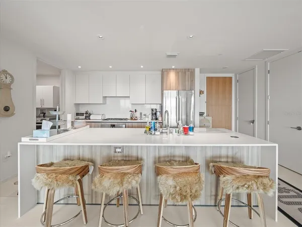 a table and chairs in a room