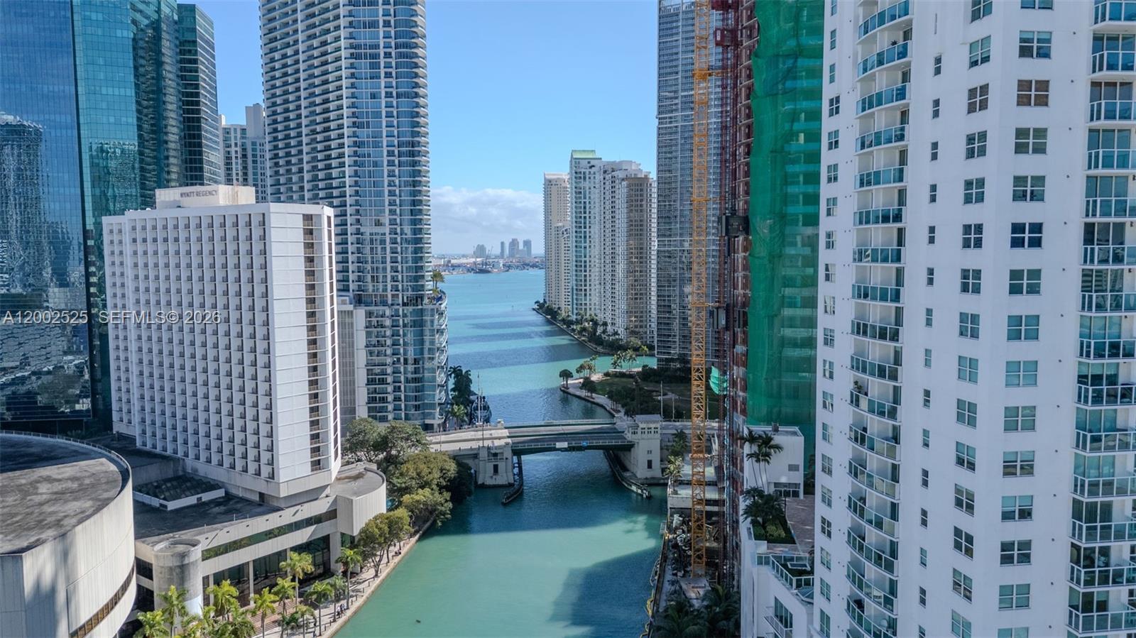 a view of a city with tall buildings